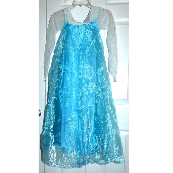 Elsa Dress, Frozen, Halloween Costume, Disney Store, Girls Dress-Up Size L 10-12 - Picture 3 of 14